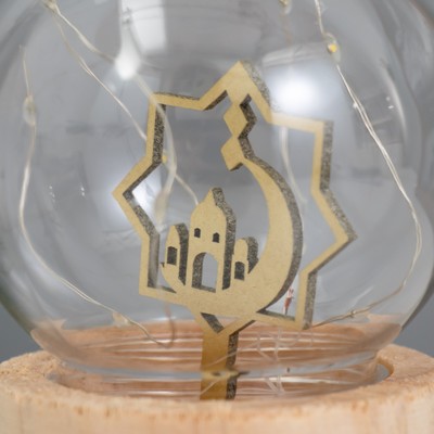 Фигурка световая RISALUX «Полумесяц», LED-ночник, 3×AG10, шар-8 см, 6.5×6.5×11.5 см