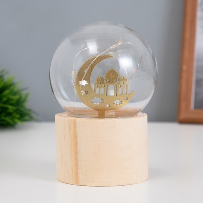 Фигурка светящаяся RISALUX «Храм-мечеть», LED-ночник, 3×AG10, шар-8 см, 6.5×6.5×11.5 см