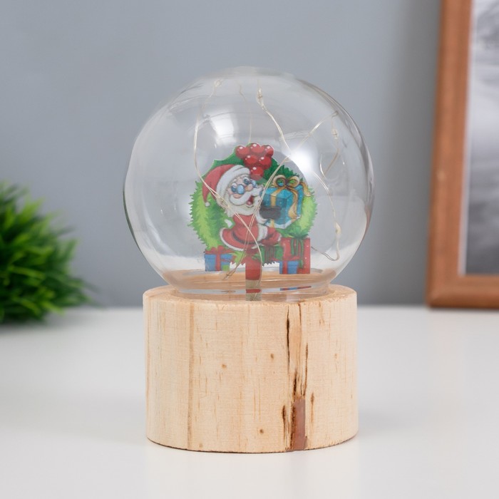 

Ночник «Шар-дед мороз с подарком» LED 3хAG10 шар 8см 6,5х6,5х11,5см