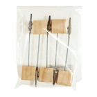 Набор зажимов-держателей для бумаг и визиток из дерева, 5 штук - Фото 8