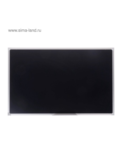 УЦЕНКА Доска магнитно-меловая, 60×90 см, ЧЁРНАЯ, Calligrata СТАНДАРТ, в алюминиевой рамке, с полочкой
