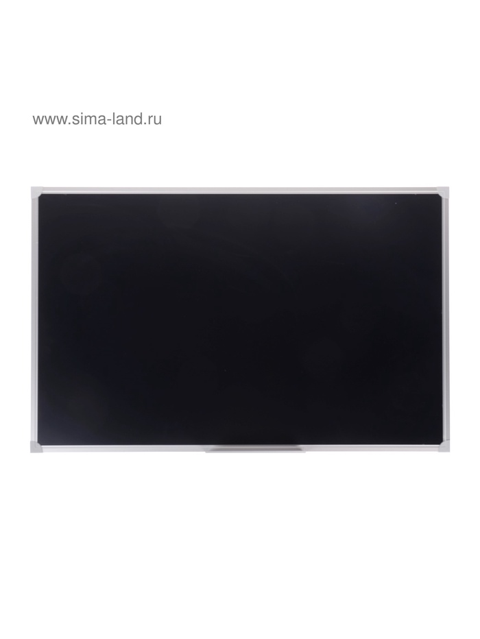 УЦЕНКА Доска магнитно-меловая, 60×90 см, ЧЁРНАЯ, Calligrata СТАНДАРТ, в алюминиевой рамке, с полочкой - Фото 1