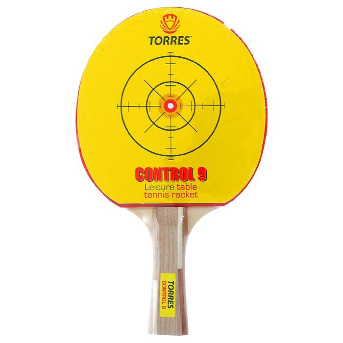 Ракетка для настольного тенниса Torres Control, для начинающих, накладка 1.8 мм, коническая ручка