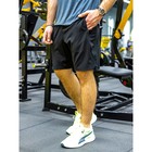 Шорты мужские спортивные, размер 46, цвет чёрный - Фото 1