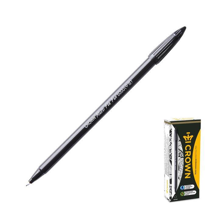 Ручка капиллярная Crown СМР-5000, узел 0.5 мм, пластиковая, чёрная - Фото 1