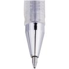 Ручка гелевая Crown Hi-Jell Metallic, узел 0.7 мм, чернила серебро - Фото 2