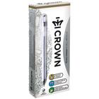 Ручка гелевая Crown Hi-Jell Metallic, узел 0.7 мм, чернила серебро - Фото 3