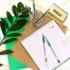 Ручка шариковая MunHwa. MC Gold, зелёный стержень, узел 0.5 мм, резиновый упор - Фото 7