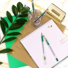 Ручка шариковая MunHwa. MC Gold, зелёный стержень, узел 0.5 мм, резиновый упор - Фото 11