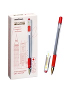 Ручка шариковая MunHwa. MC Gold, красный стержень, узел 0.5 мм, резиновый упор - Фото 16