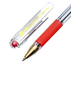 Ручка шариковая MunHwa. MC Gold, красный стержень, узел 0.5 мм, резиновый упор - Фото 20