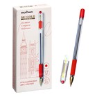 Ручка шариковая MunHwa. MC Gold, красный стержень, узел 0.5 мм, резиновый упор - Фото 7