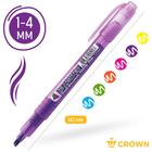 Набор маркеров текстовыделителей 6 цветов 1-4 мм, Crown "Multi Hi-Lighter Aroma", ароматизированные, чехол - Фото 3