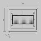 Прожектор Outdoor FL001-L100B4K Flood, 270х30х210 мм, LED, 100Вт, 7000Лм, 4000К, цвет чёрный - Фото 7