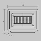 Прожектор Outdoor FL001-L50B6K Flood, 205х30х145 мм, LED, 50Вт, 3500Лм, 6500К, цвет чёрный - Фото 8