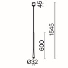 Трековый подвесной светильник Technical TR168-1-7W3K-M-B Waist, 1745х600 мм, LED, 7Вт, 220Лм, 3000К, цвет чёрный - Фото 3