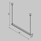 Трековый подвесной светильник Technical TR170-1-26W3K-B Basis, 560х27х20 мм, LED, 26Вт, 750Лм, 3000К, цвет чёрный - Фото 7