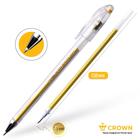 Ручка гелевая Metallic Crown HJR-500GSM, узел 0.7 мм, чернила золото - Фото 3
