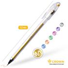Ручка гелевая Metallic Crown HJR-500GSM, узел 0.7 мм, чернила золото - Фото 4