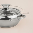 Кастрюля SL Home «Олла», 1.5 л, d=16 см, h=8 см, с крышкой, капсульное дно, индукция, нержавеющая сталь - Фото 2