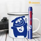 Маркер перманентный скошенный 5.0-1.0 мм Crown MULTI MARKER синий CPM-800CH - Фото 4