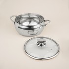 Кастрюля SL Home «Олла», 4 л, d=22 см, h=10.5 см, с крышкой, капсульное дно, индукция, нержавеющая сталь - Фото 3