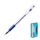 Ручка гелевая Crown HJR-500R, узел 0.5 мм, резиновый упор, чернила синие - фото 8407068