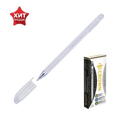 Ручка гелевая цветная Crown HJR-500P, чернила пастель белая, узел 0.7 мм