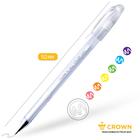 Ручка гелевая цветная Crown HJR-500P, чернила пастель белая, узел 0.7 мм - фото 8248177
