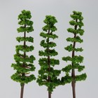 Искусственное растение для творчества пластик "Сосна" набор 3 шт 2,5х9,2 см - фото 25458350