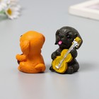 Набор фигурок полистоун «Собака-музыкант», 4 шт., 3×3×5 см - фото 25458357