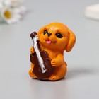 Набор фигурок полистоун «Собака-музыкант», 4 шт., 3×3×5 см - фото 25458359