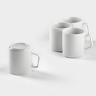 Набор кружек Добрушский завод «Эльза», 350 мл, 4 предмета, фарфор, белый - Фото 3