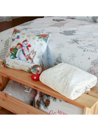 Подушка "Этель" "С Новым Годом", 40*40 см, велюр, 100% п/э