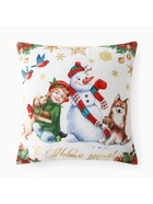 Подушка декоративная новогодняя «Этель С Новым Годом», 40×40 см, велюр - Фото 4