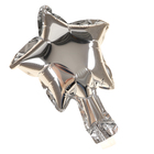 Воздушный шар фольгированный 5" «Звезда», серебряный, для палочки - Фото 2