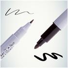 Маркер перманентный Crown. P-800W, чёрный, двухсторонний, узел 1.0 мм/2.0 мм - Фото 2