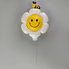 Воздушный шар полимерный 16" «Ромашка белая с пчёлкой», для палочки - Фото 2