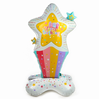 Воздушный шар фольгированный 31" «Праздничная звезда на подставке»