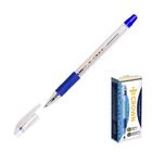 Ручка шариковая Crown "Low Vis" 0,7 мм, грип, синий стержень - Фото 1