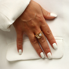 Кольцо с жемчугом «Тренд» пандора, цвет золото, безразмерное - Фото 2