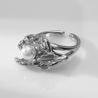 Кольцо с жемчугом «Тренд» пандора, цвет серебро, безразмерное - Фото 3