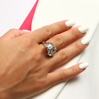 Кольцо с жемчугом «Тренд» пандора, цвет серебро, безразмерное - Фото 2