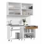 Кухня прямая «Рио» NEW, со столешницей, 1600 мм, цвет дуб крафт/антарес столешница - Фото 2