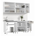 Кухня прямая «Рио» NEW, со столешницей, 2000 мм, цвет дуб крафт белый/антарес столешница - Фото 2