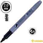 Маркер перманентный 2.0 мм, Crown Multi Marker Slim, пулевидный, черный - Фото 4