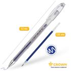 Ручка гелевая стандарт Crown HJR-500B, синяя, узел 0.5 мм - Фото 3