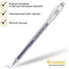 Ручка гелевая стандарт Crown HJR-500B, синяя, узел 0.5 мм - Фото 5