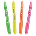 Набор маркеров текстовыделителей Crown, Multi Hi-Lighter", 4 штуки, 4 цвета, 1.0-4.0 мм, чернила на водной основе, чехол с европодвесом - Фото 1