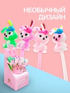 Ручка-прикол Calligrata «Зайчик», синий стержень, гелевая, МИКС - Фото 2